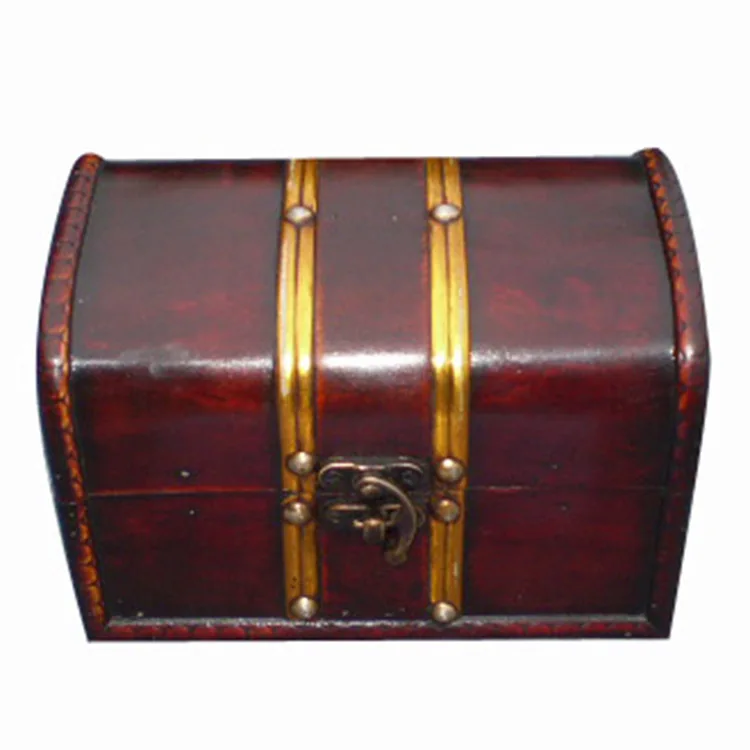 
Wholesale vintage wooden jewel case with handle 