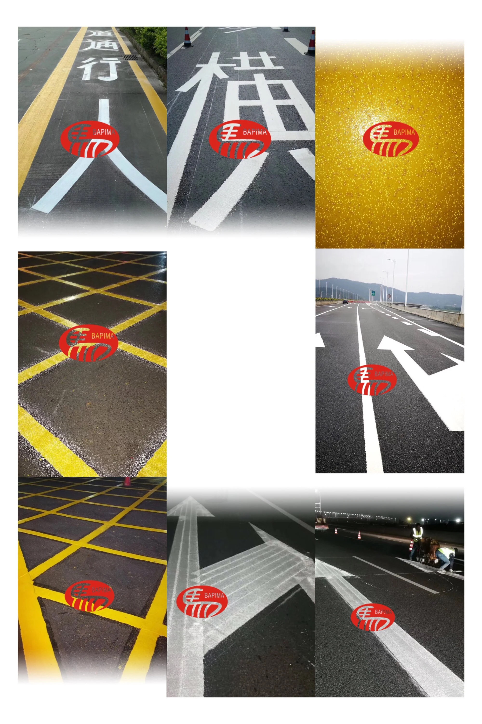 
Wholesale cheap price traffic road marking reflective safety warning sign thermoplastic powder yellow and white paint 