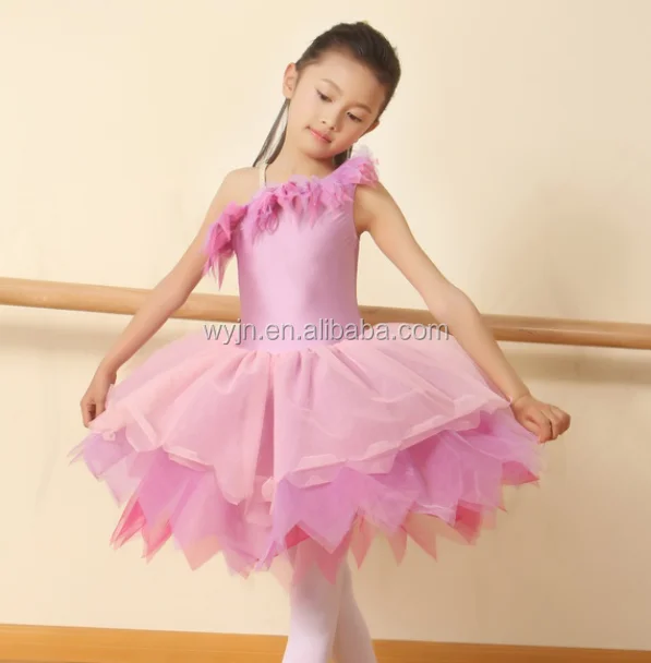 Amazing flower girl princess fancy dress romantic tutu stage performance dance wear Zigzag skirt performance dance dress