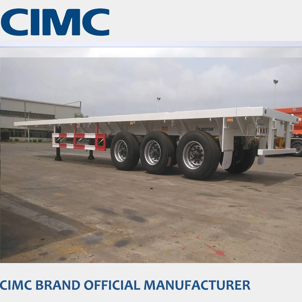 CIMC  Qingdao 40ft flatbed trailer with super single tire