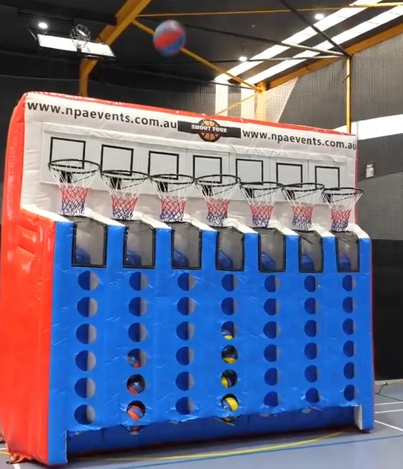 Buy inflatable basketball four in row sport games, inflatable basketball connect 4 game,connect four basketballs in a row