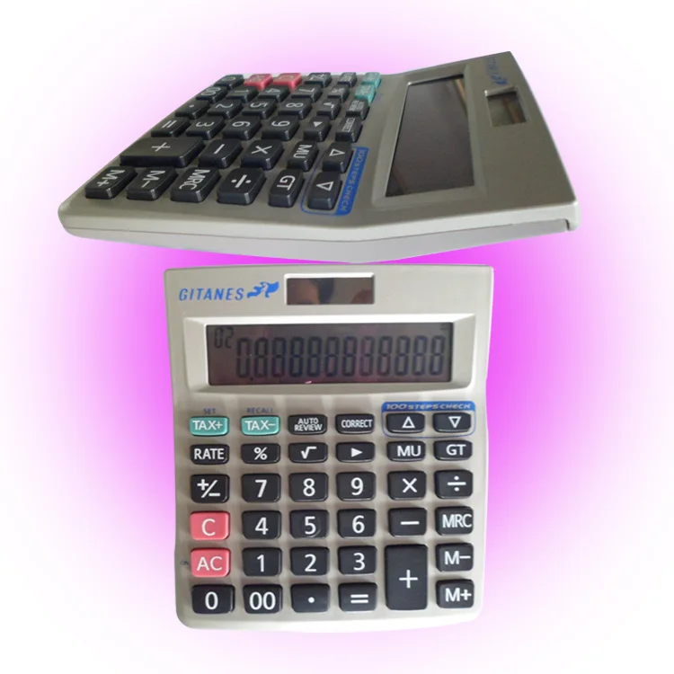 Best Quality Promotional 12 Digit Desktop 100 Steps Check Correct TAX Calculator
