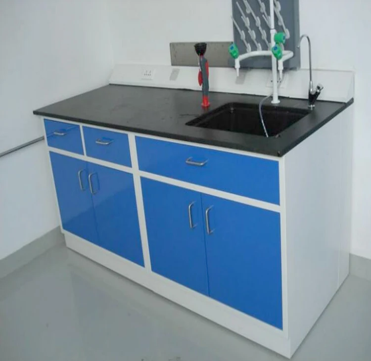 Chemical resistant table, physics experiment lab equipment, lab work table with sink