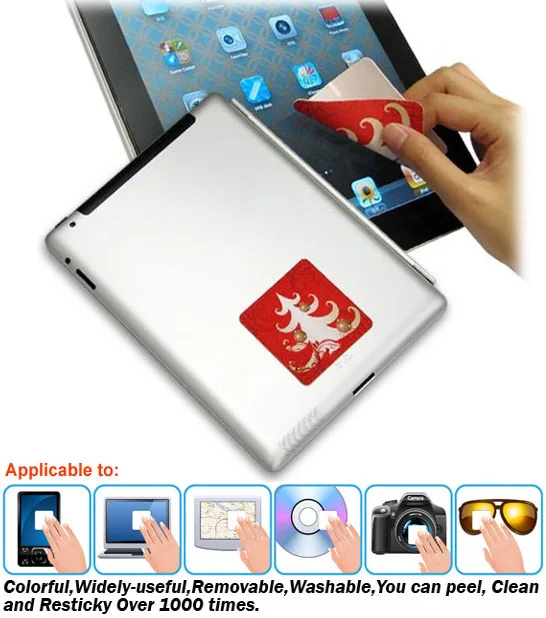 reusable custom promotional sticky screen cleaner for mobile phone