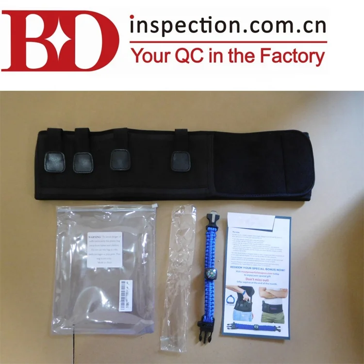 Furniture Inspection Outdoor accessories QC Service Quality belly band holster Quantity Control