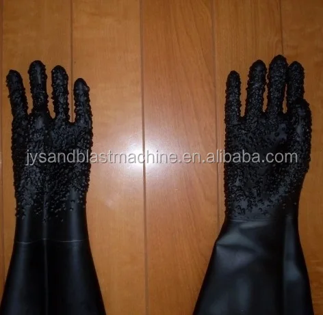 long rubber sandblast gloves