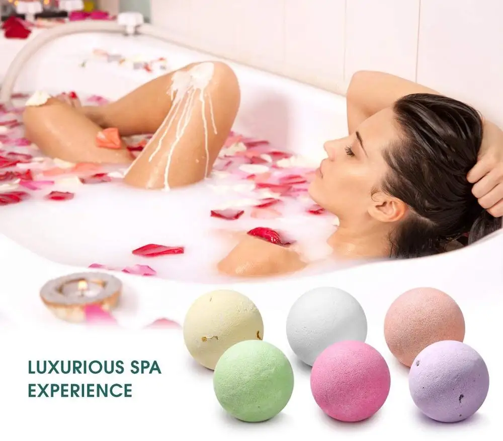 Hot Selling Private Label Natural Fizzy Bath Bombs Rainbow Vegan Bath Bombs