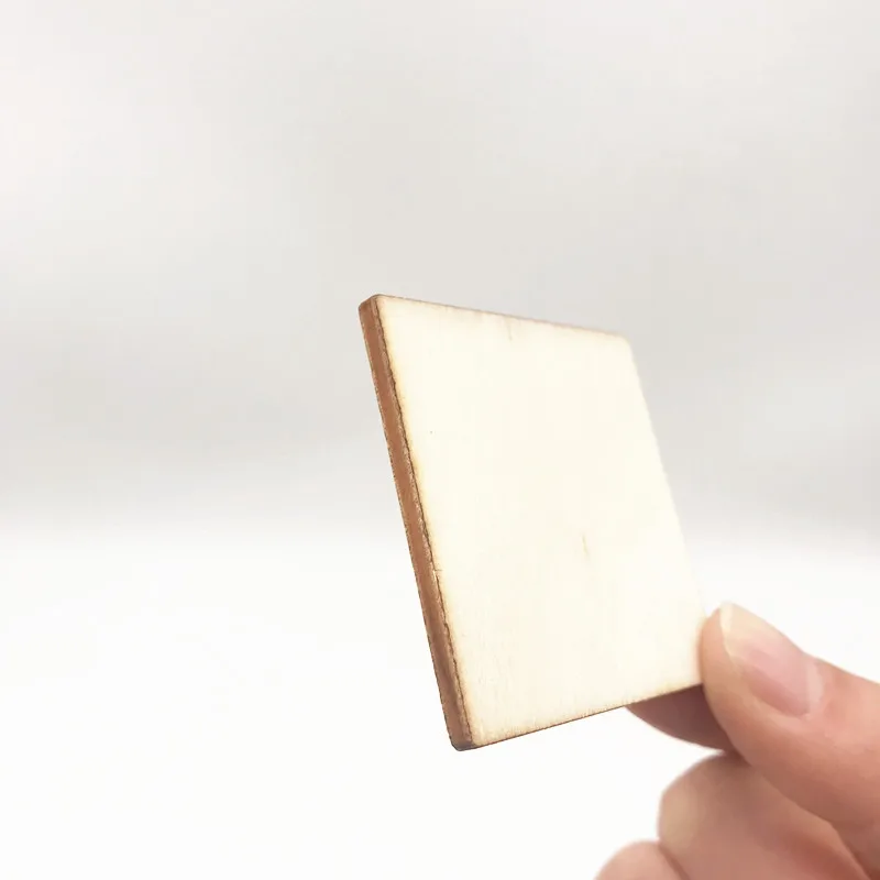 
Natural blank custom size wooden square 