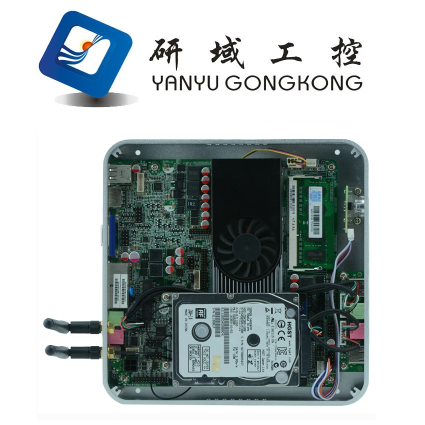 Intel HD graphics настольных HTPC случае мини-компьютер с 2 lan/VGA/аудио на передней панели