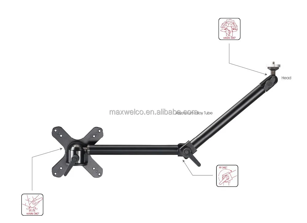 VESA Tablet Mount for Home and Office, Universal Tablet Holder, Aluminum Tablet Stand