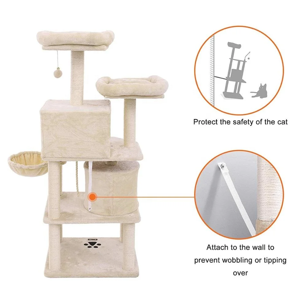 Wholesale Cat Climbing Scratching Tree Tower House Condo, Luxury Cat Tree