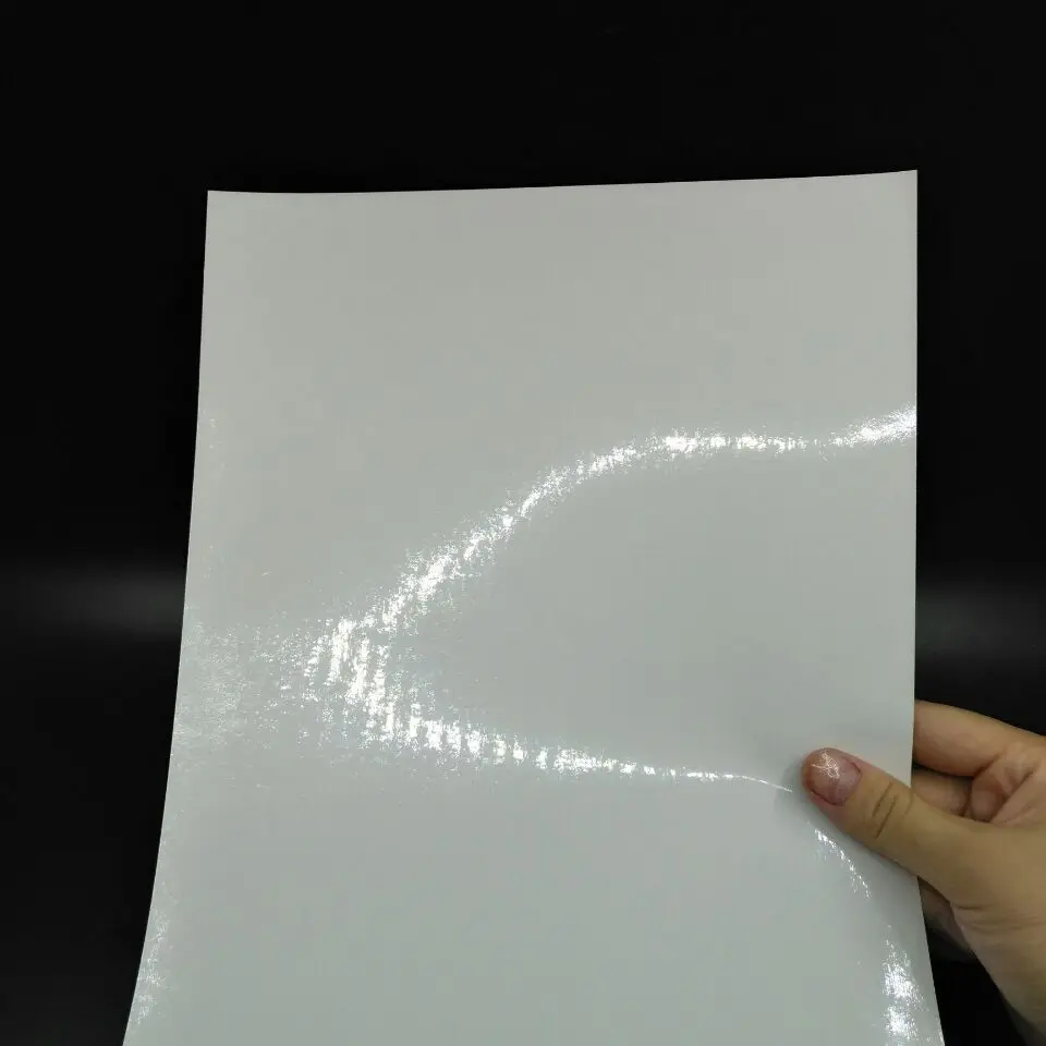 A4 Waterproof printable glossy clear destructible eggshell sticker vinyl paper
