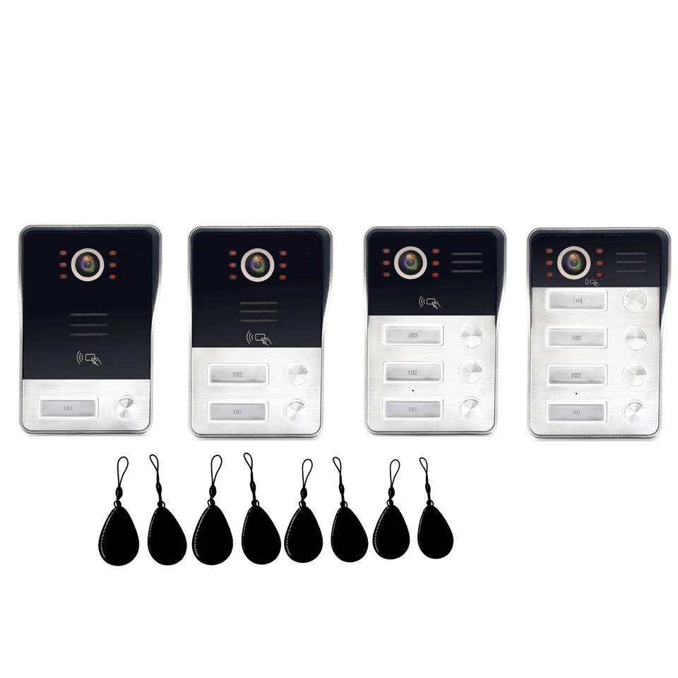 Zhuhai morning multi family doorbell ip65 waterproof  multi apartment video intercom system