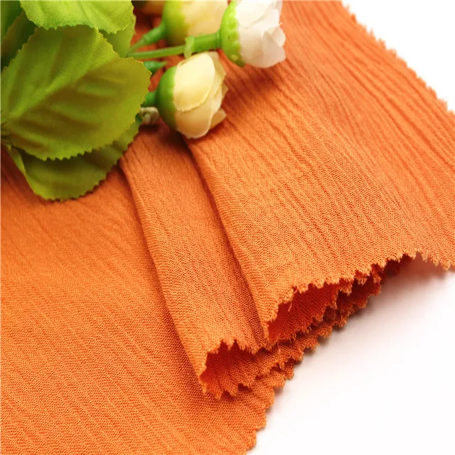 Оптовая Продажа Прозрачный окрашенный район креп тканая ткань для лета