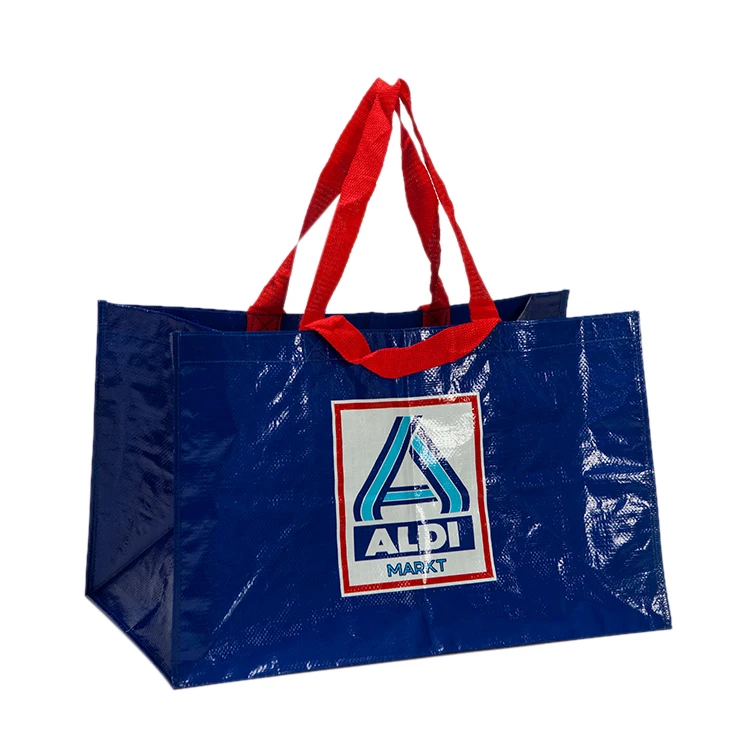 Reusable grocery tote bag High quality woven shopping bag plastic bag