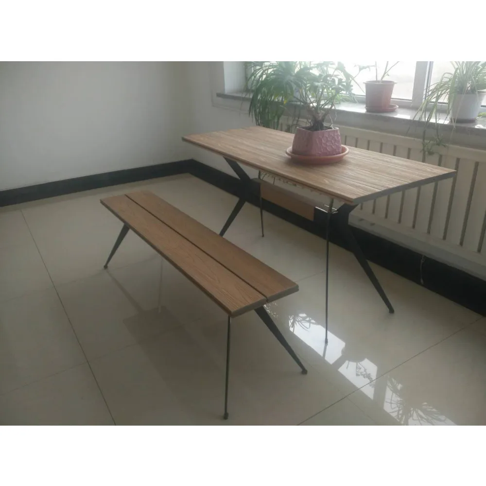 Recycled Engineered Plastic Wood Composite Landscape Timbers Picnic Table and Benches