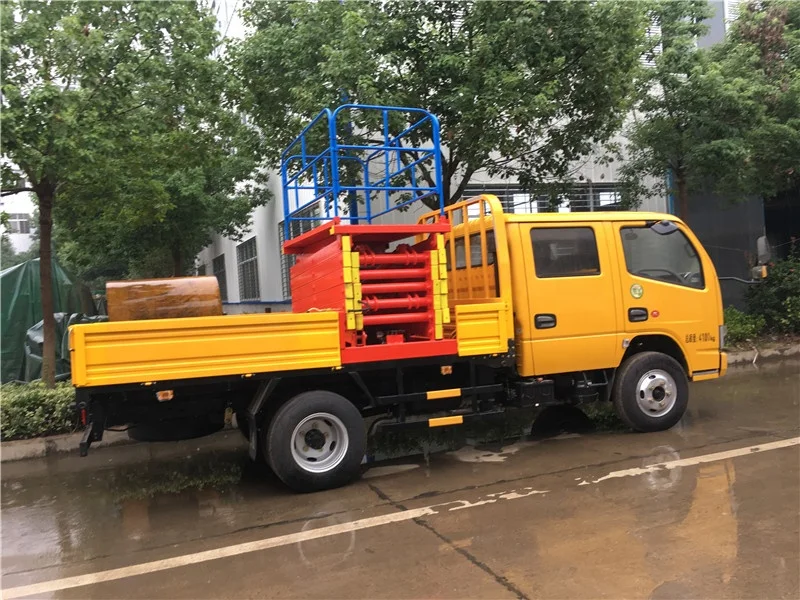 Hot selling DFAC 19m Scissor forklift platform truck with aerial work platform