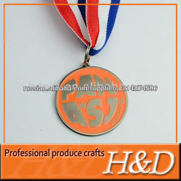 2014 дешево гравированные окрашенный металла медаль производитель