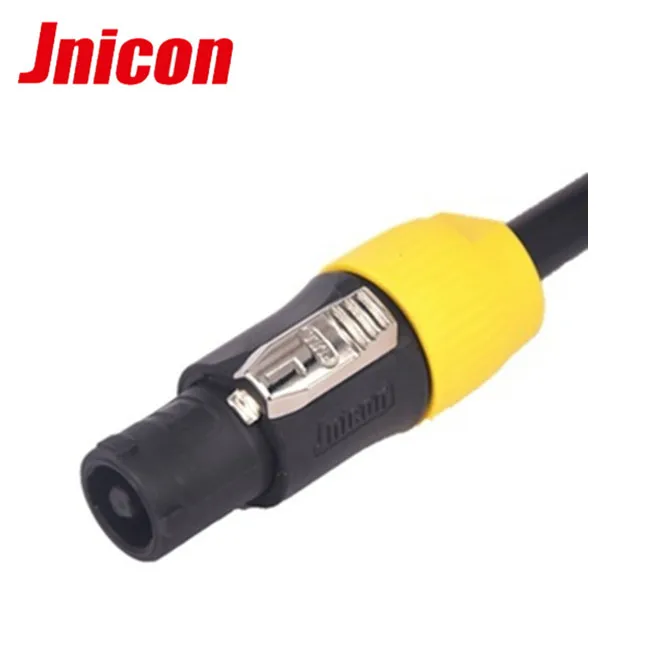 Yellow 3 Pin IP44 waterproof power connector rohs standard