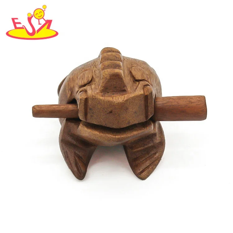 2023 High quality frog shaped wooden temple block for wholesale W18A042