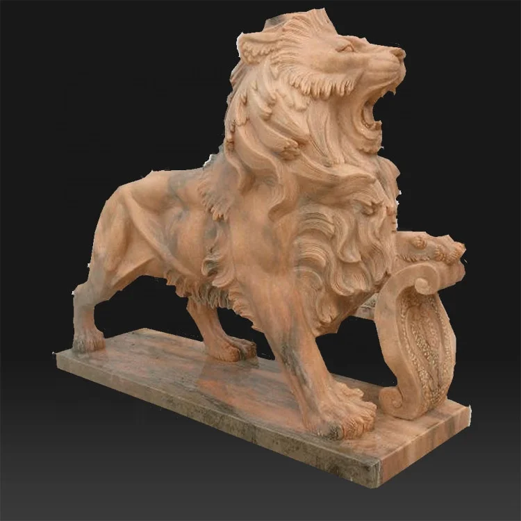 Factory custom life size stone lion famous roman statues