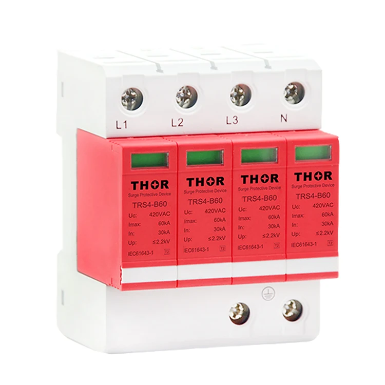 Power surge protection device 60KA  AC surge lighting protection SPD