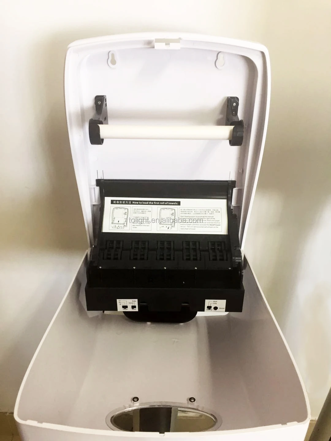 promotion ABS plastic hand sensor   auto roll paper towel dispenser  for hospital   with key