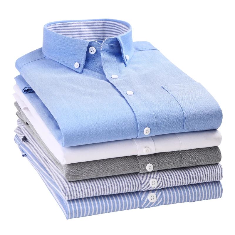 
Wholesale casual mens long sleeve solid oxford shirt 100% cotton 