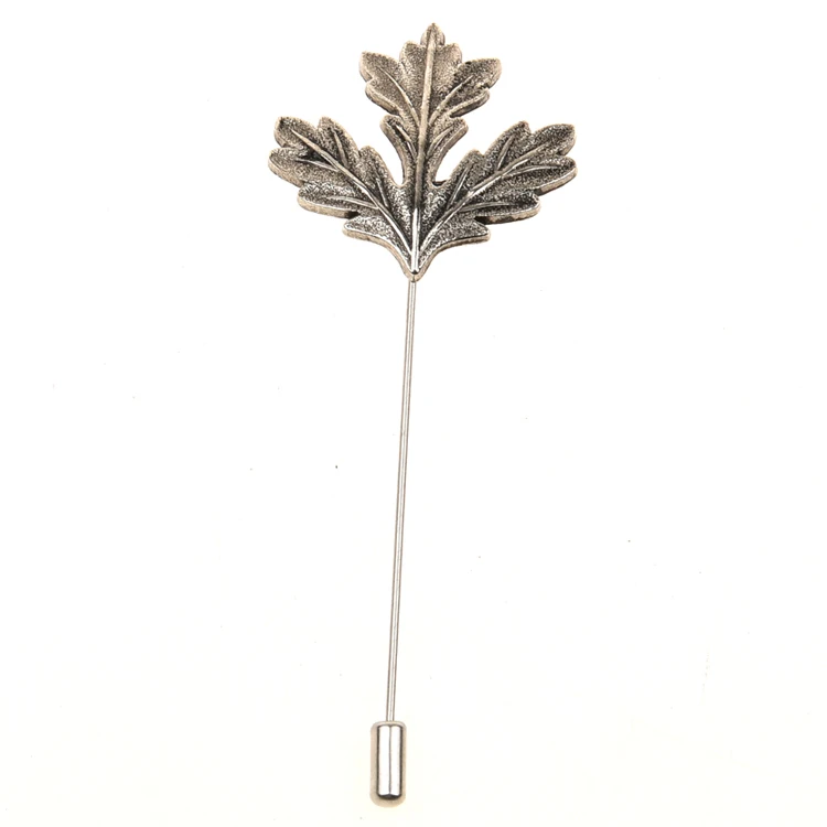 shape Stick Custom Unique Gold /Silver Brooch In Bulk Newest Fancy Personalized Maple lapel pin Leaf Sweater Pins