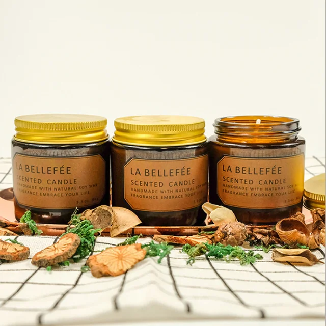 wholesale luxury Vintage candle jar aromatherapy soy  aroma candle scented