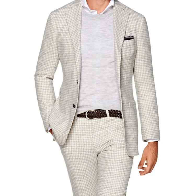 Новое поступление, белый мужской блейзер, мужской блейзер с вырезом на лацкане и двумя пуговицами, мужские костюмы высокого качества, мужской блейзер