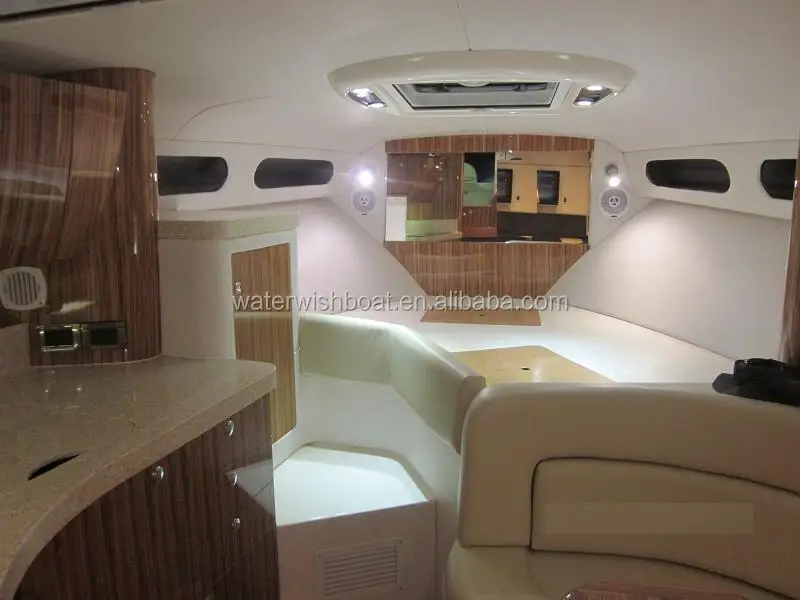 waterwish QD 36 yacht fiberglass luxury chinese houseboat