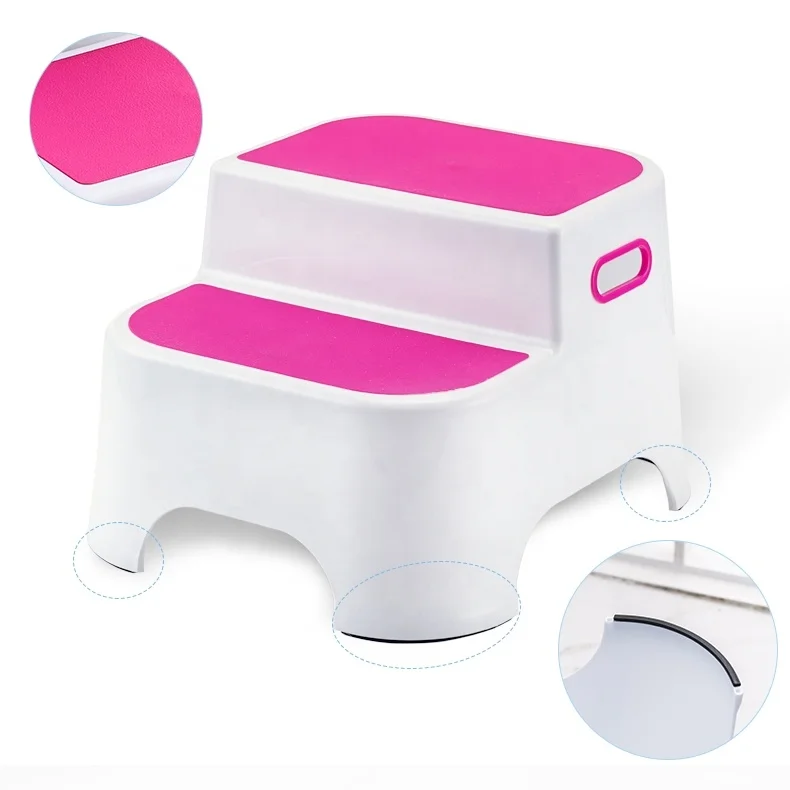 Двухступенчатый стул для выращивания детей с противоскользящей поверхностью ванной и кухни