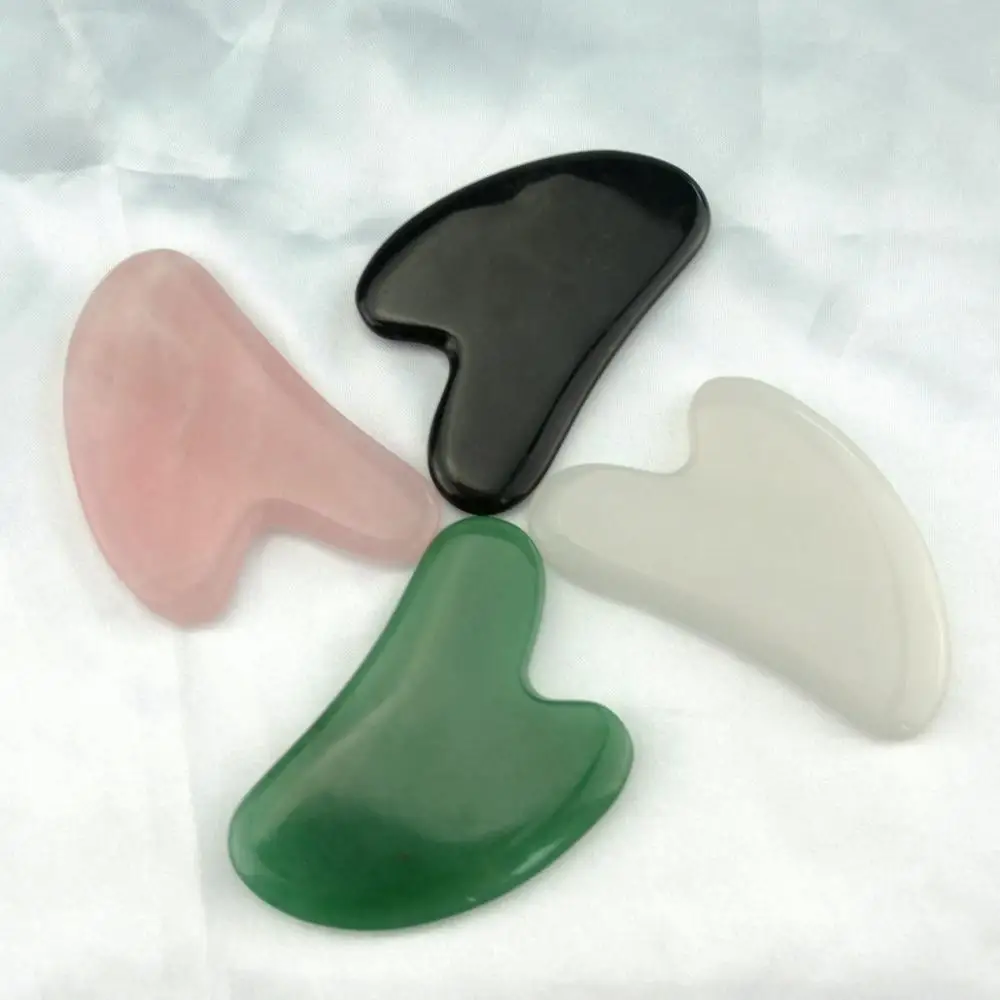 New massage Product Natural Jade Material Guasha Stone