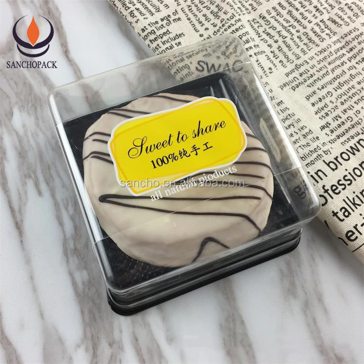 Free design 10 inch square moon cake pastry packaging box cake box