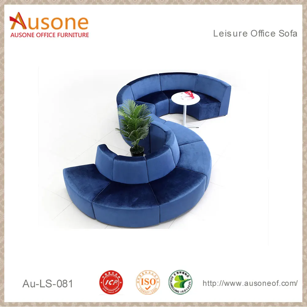 Modern design s shaped salon furniture waiting sofa