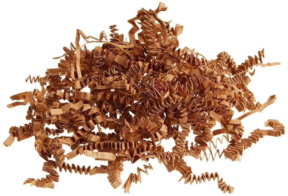 
High quality tan / brown / kraft shredded paper filler colorful tissue paper 