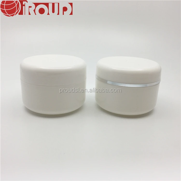 100g empty plastic cosmetic jar pp white for sale