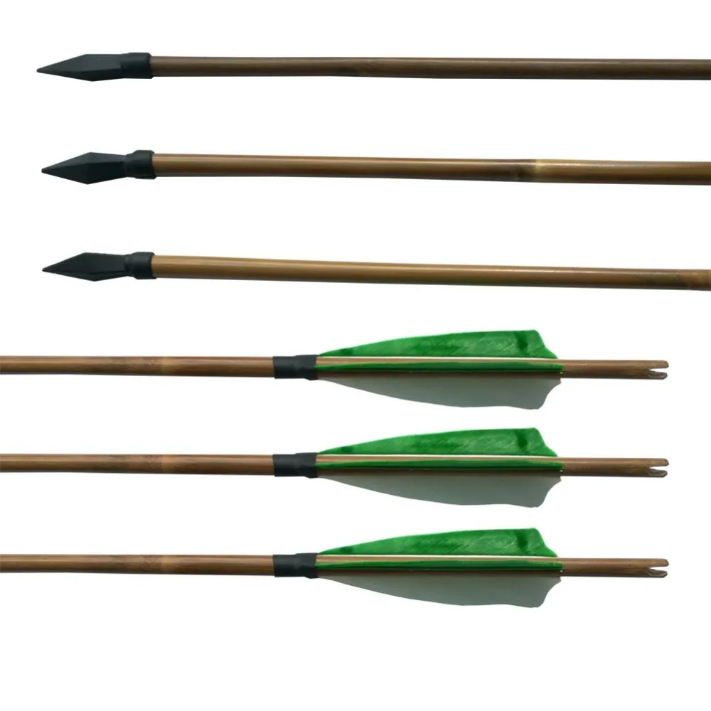 Archery Traditional Bamboo Arrows   Wholesale Bow and arrows many spine can be choose