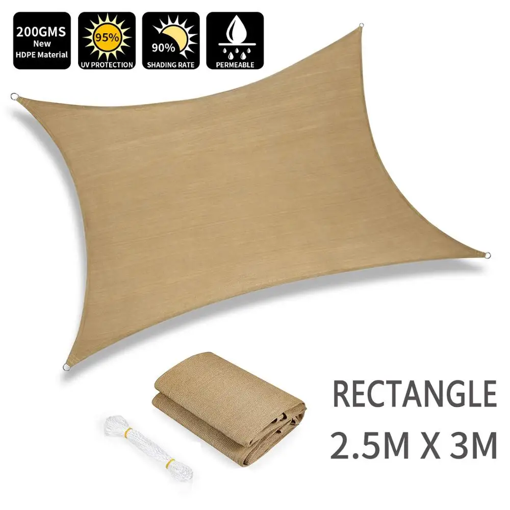 100% натуральный HDPE уличный солнцезащитный парус