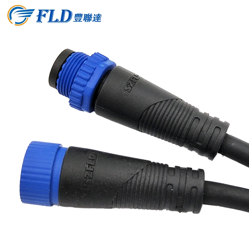 High Grade standard M15 waterproof cable connector two-Core Branch Box 2 Pin LED Screen Display connector