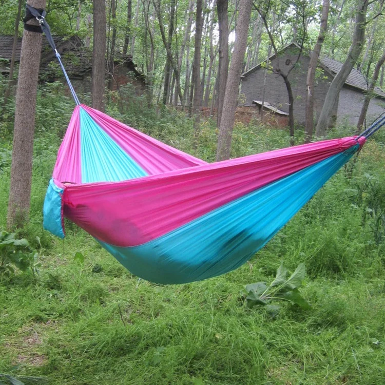 
Portable Double Camping Parachute Nylon Hammock 