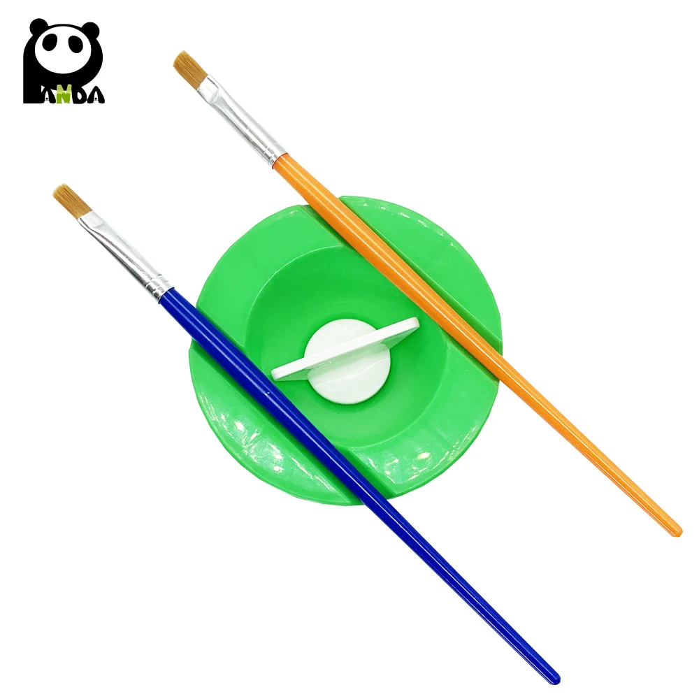 Transparent Plastic Paint Pot with Lid brush wash pot plastic cup for cleaning