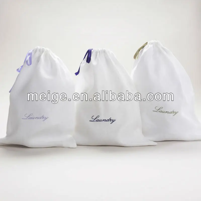Cheap Customize Size Logo Color Non Woven Polyester Washable Dirty Hotel Laundry Bag
