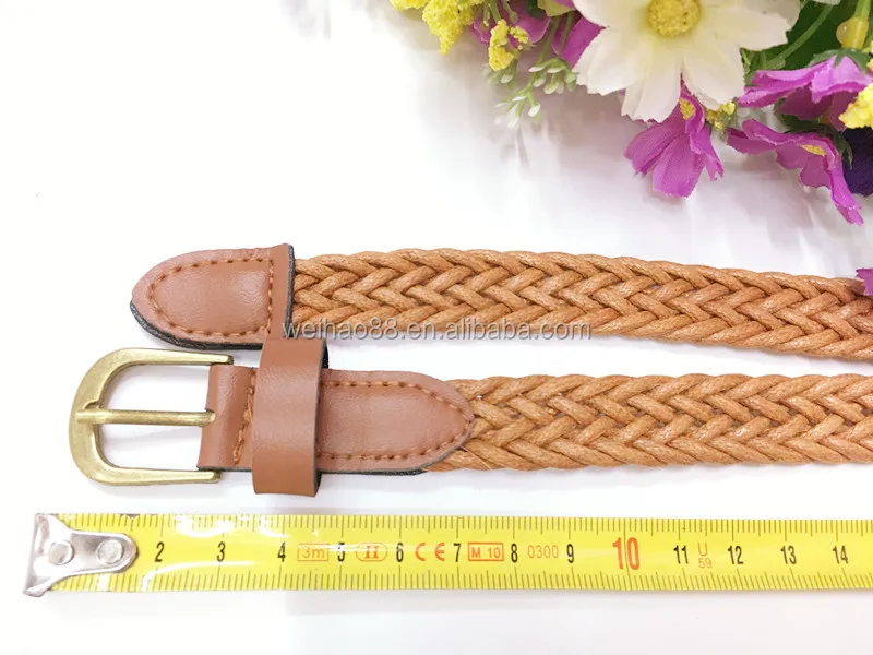 
Brown Braided Wax Cord Belt eladies fashion casual woven belt ,decorative rope belt 
