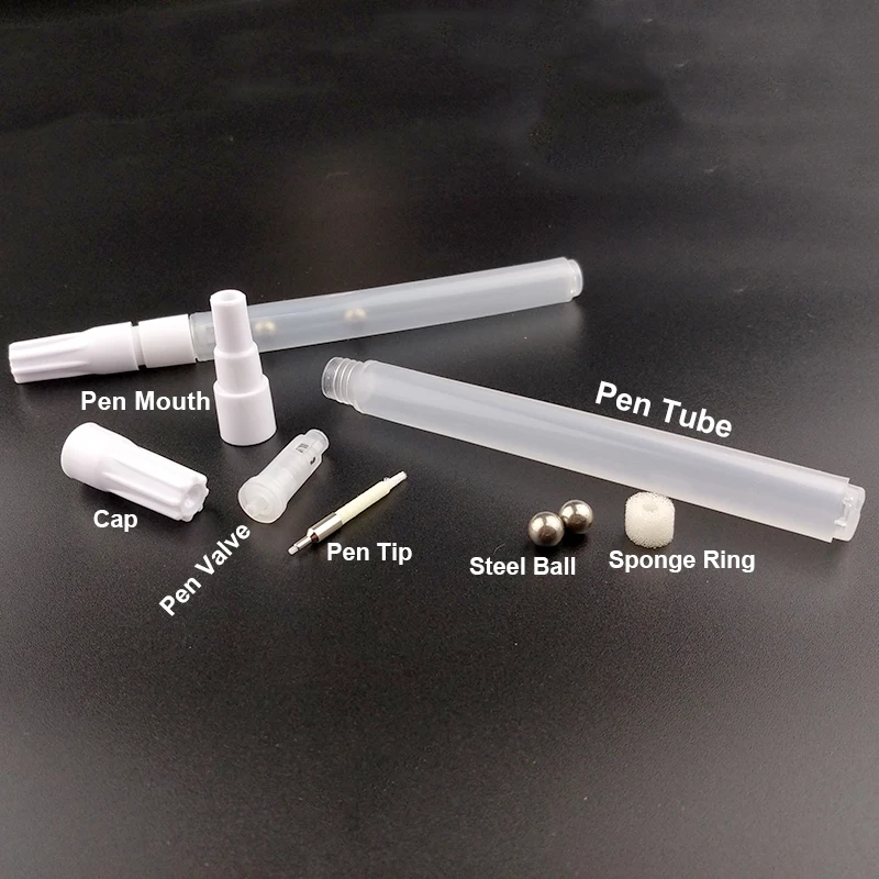 Reversible Nib Plastic Empty Paint Marker Barrel