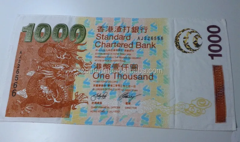 Most popular US dollar printed velour beach towel for promotion