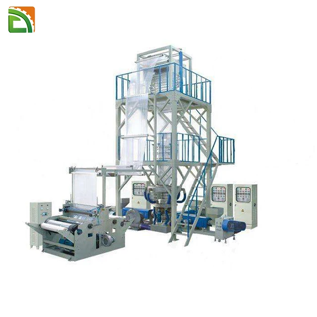 3 Layer Mini Stretch HDPE LDPE PE Film Extruder Agriculture Polyethylene ABA Plastic Film Blowing Machine