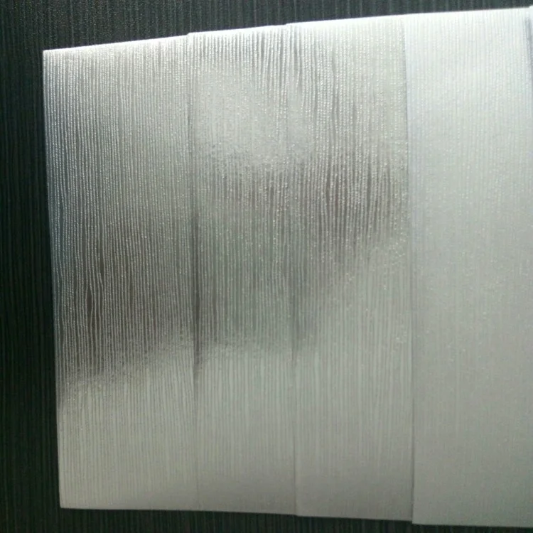 silver embossed foil laminated metalized cardboard
