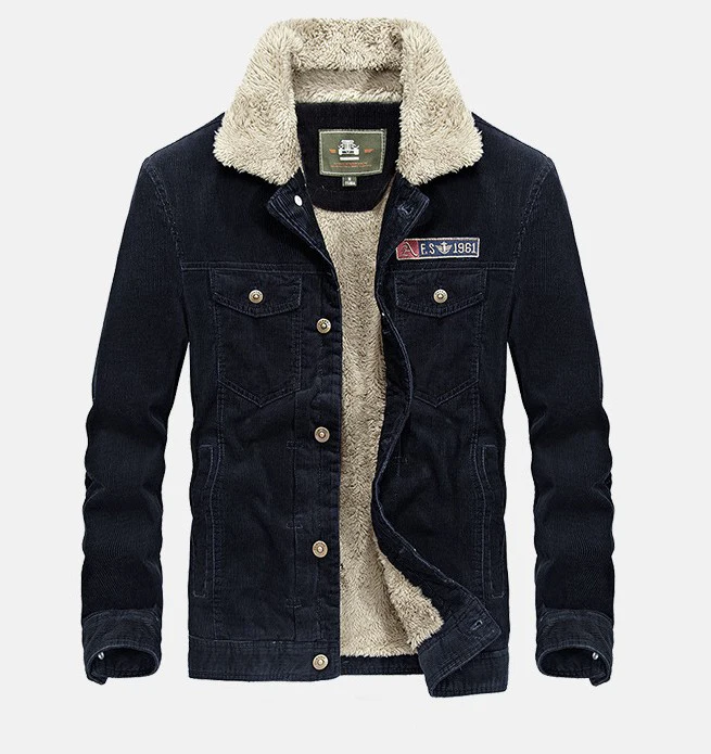 custom corduroy jacket fleece warm with borg collar in wine red